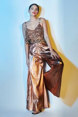 Nirmooha Metallic Wide Leg Pant