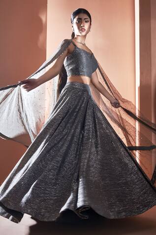 Niamh By Kriti Sequin Work Lehenga Set
