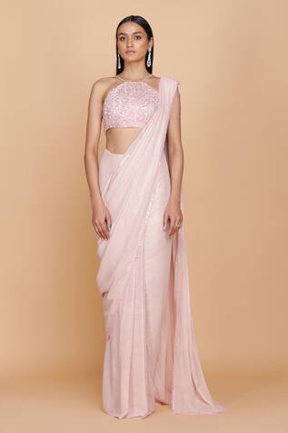 Neeta Lulla Silk Pre-Draped Saree with Blouse