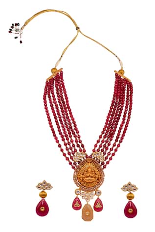 Joules by Radhika Beaded Temple Necklace Set