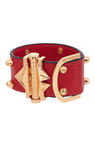Outhouse Vegan Leather Studded Bracelet