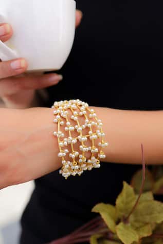 Phiroza Pearl Embellished Bracelet