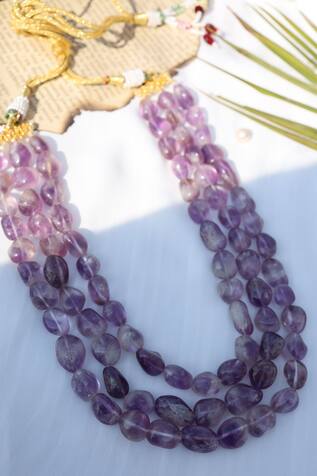 Phiroza Stone Embellished Layered Necklace
