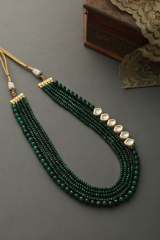 Paisley Pop Layered Kundan Necklace