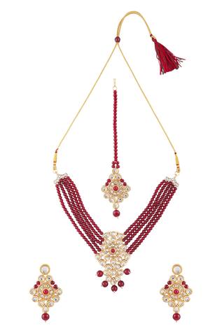 Khwaab by Sanjana Lakhani Beaded Necklace Set