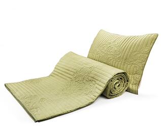 Perenne Design Pure Cotton Quilted Embroidered Bedspread & Pillows Set