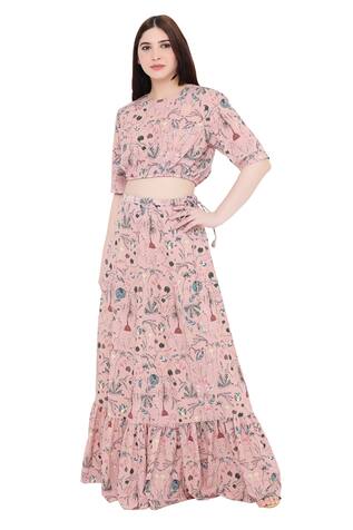 PS Pret by Payal Singhal Forest Print Skirt Set