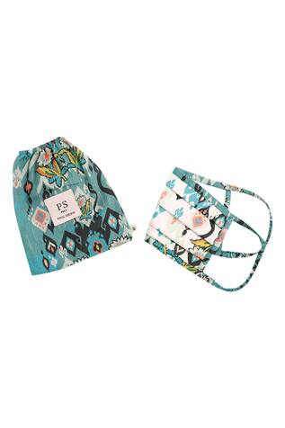 PS Pret by Payal Singhal Printed 3 Ply Face Mask With Pouch (Set of 2)