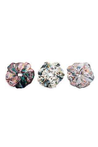 Payal Singhal Velvet Printed Scrunchies (Set of 3)