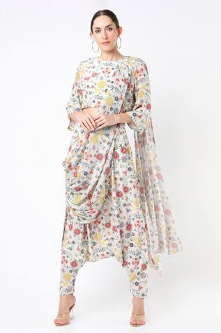 Payal Singhal Printed Dhoti Saree With Blouse