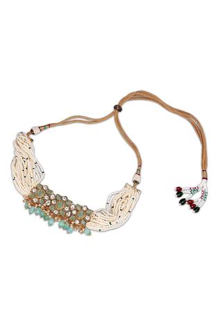 Anayah Jewellery Beaded Multi-Strand Kundan Choker Set