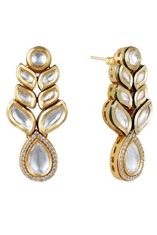 Anayah Jewellery Kundan Studded Drop Earrings