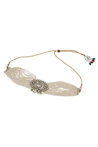 Anayah Jewellery Beaded Kundan Pendant Choker Set
