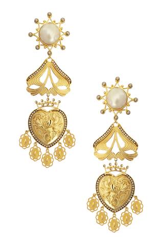 Radhika Agrawal Jewels Victoria Carved Long Chandeliers