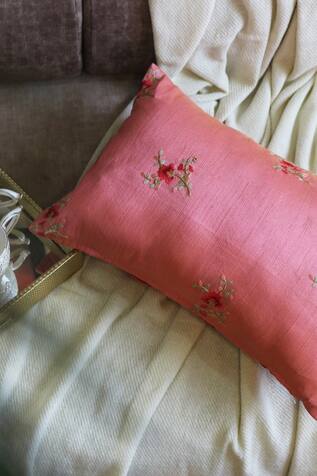 Raffinee Floral Embroidered Cushion Cover