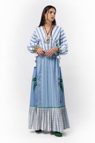 Rara Avis Seaside Palm Long Dress