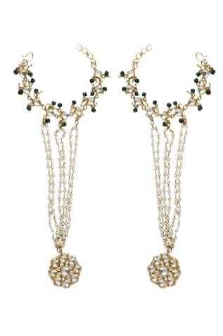 Riana Jewellery Floral Bead Hathphools (Set of 2)