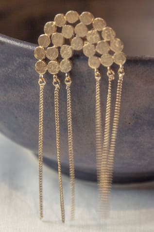Nirjara - Jewellery Sunset Chain Tassel Statement Earrings