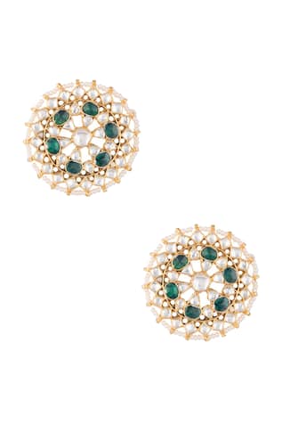 Riana Jewellery Floral Stone Stud Earrings