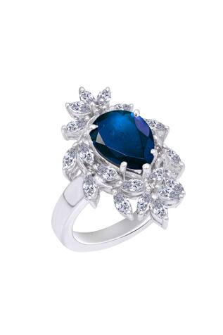 Diosa Jewels Floral Crystal Ring