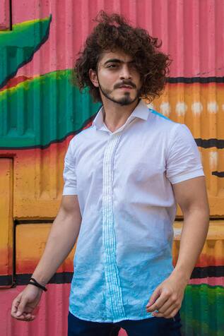 Runit Gupta Ombre Cotton Shirt