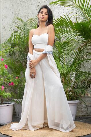 Kanj by Priyanka A Sakhuja Riza Embroidered Kaftan Pant Set