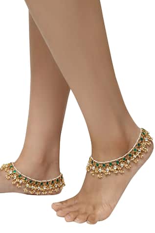 Riana Jewellery Tiered Stone Anklets