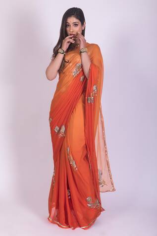 Ruar India Ombre Saree With Blouse 