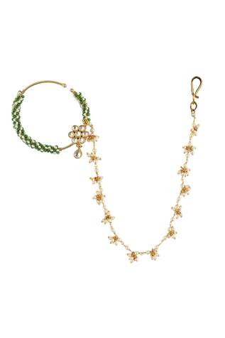 Riana Jewellery Bead Embellished Nath