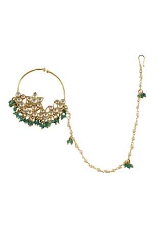 Riana Jewellery Bead Embellished Nath