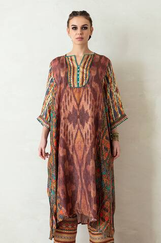 Rajdeep Ranawat Madina Asymmetric Silk Tunic