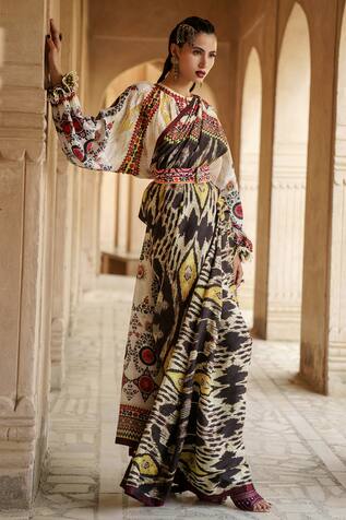 Rajdeep Ranawat Saffia Silk Saree