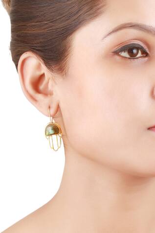 Sangeeta Boochra Stone Handcrafted Earrings