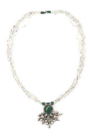 Sangeeta Boochra Beaded Chain Pendant Necklace