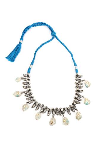 Sangeeta Boochra Stone Tassel Necklace