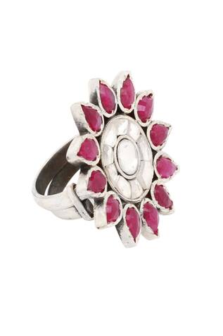 Sangeeta Boochra Handcrafted Floral Ring