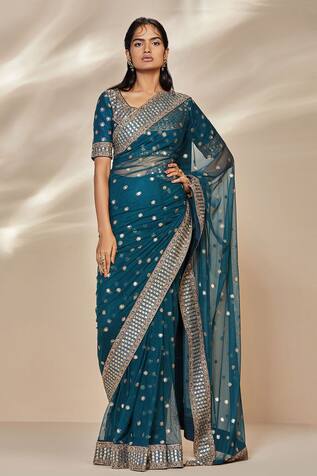 RI.Ritu Kumar Silk Embroidered Saree