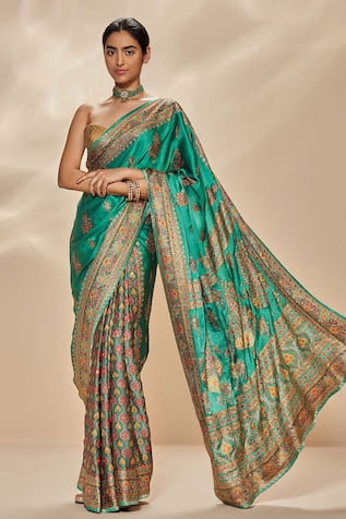 RI.Ritu Kumar Silk Embroidered Saree