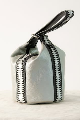 Devina Juneja - Accessories Leather Twisted Potli Bag