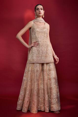 The Indian Bridal Company Gota Embroidered Gharara Set