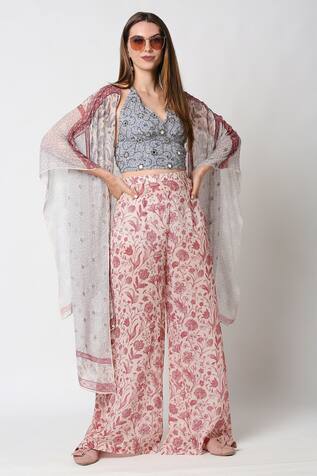 crop top and plazo dress