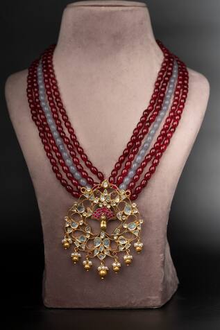 Osvag India Polki Embellished Layered Necklace