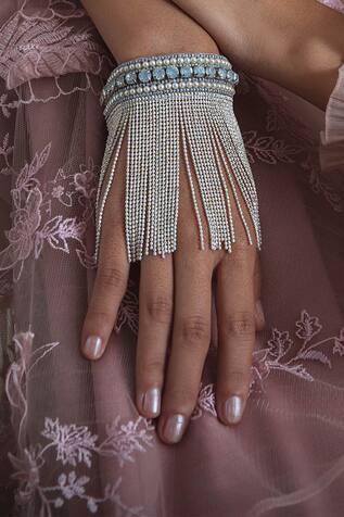 Amama Handcrafted Crystal Fringe Bracelet