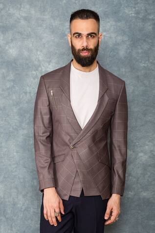 Sarab Khanijou Checkered Blazer