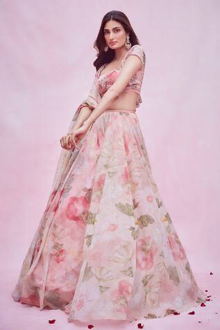Shehlaa Khan Printed Lehenga Set