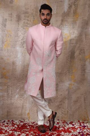 Smriti by Anju Agarwal Arnit Embroidered Sherwani Set