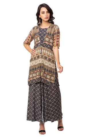 Soup by Sougat Paul Printed Jumpsuit with Jacket