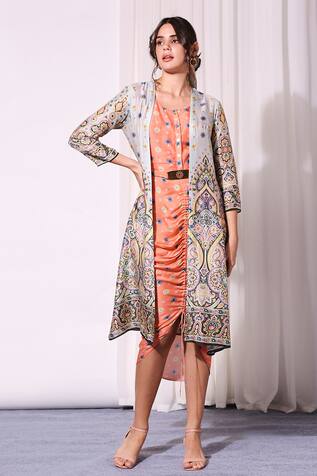 Soup by Sougat Paul Printed Dress with Jacket