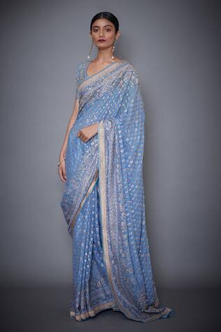 RI.Ritu Kumar Embroidered saree with unstitched blouse