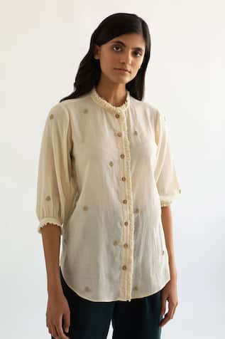 Cord Embroidered Shirt